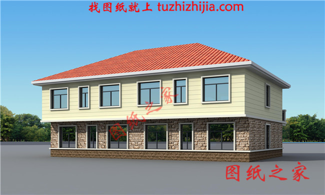 简单实用二层双拼楼房设计图,造价30万左右,双拼别墅