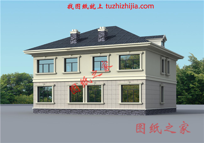 农村简单双拼小户型,总面积190平方米,合理的利用了每一个空间