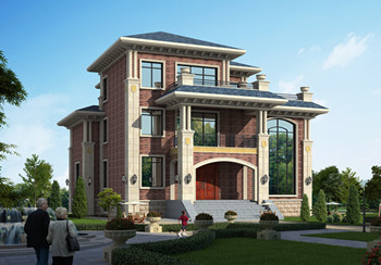 120平方米新农村房屋设计图纸,含效果图,3层住