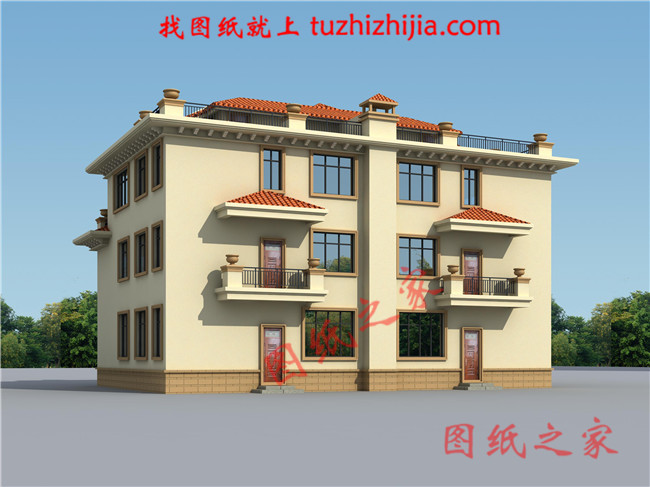 农村四间三层半双拼楼,住三带人都没有问题