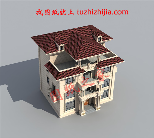 农村三间四层楼房设计图,农村轻奢型四层别墅