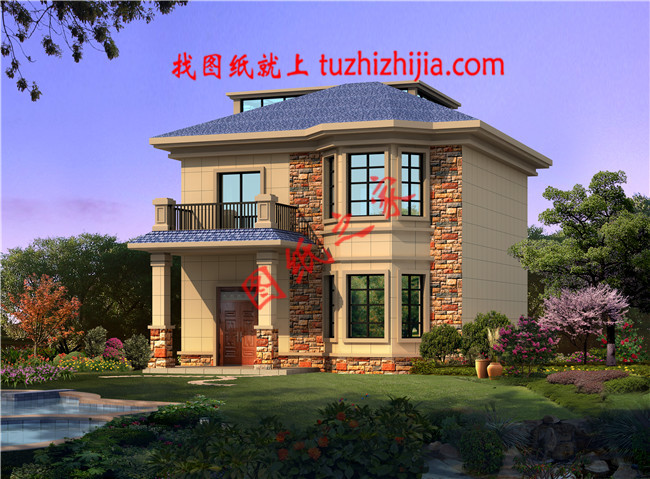 80平方米二层房屋设计图,造价10万左右