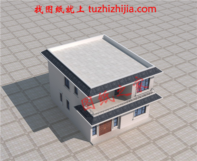 10万内2层小洋楼设计图,平屋顶,户型设计合理