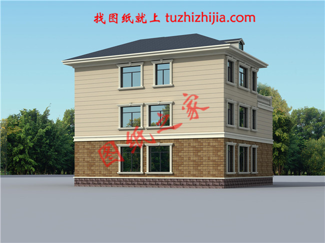 兄弟四间三层双拼别墅设计图,造价40万左右