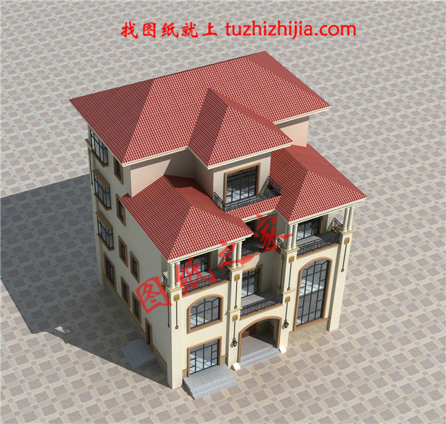 新农村四层独栋复式别墅设计图,设计豪华时尚