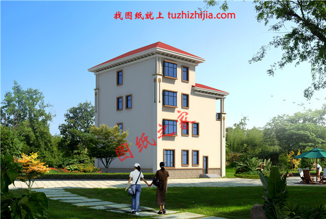 新农村四层独栋复式别墅设计图,设计豪华时尚