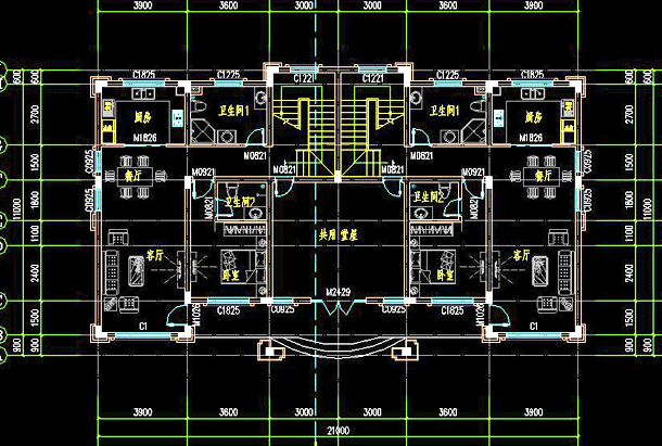 共用中堂双拼兄弟三层别墅设计图,简欧式风格