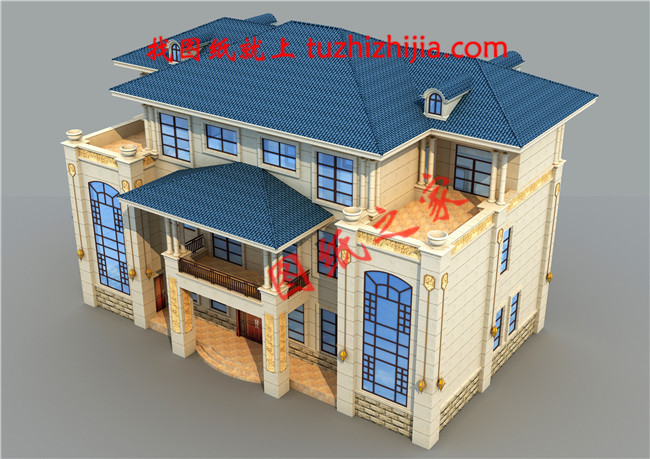 共用中堂双拼兄弟三层别墅设计图,简欧式风格