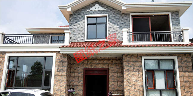 地中海风格二层别墅房屋设计图,带外观效果图