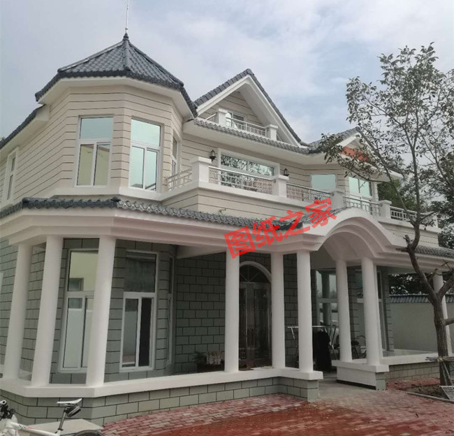 农村二层半楼房设计图及效果图,欧式风格