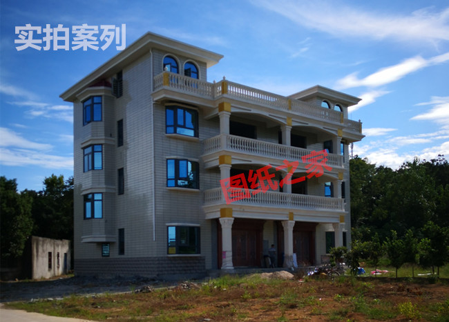 农村四层双拼别墅房屋设计图,造型现代、大气