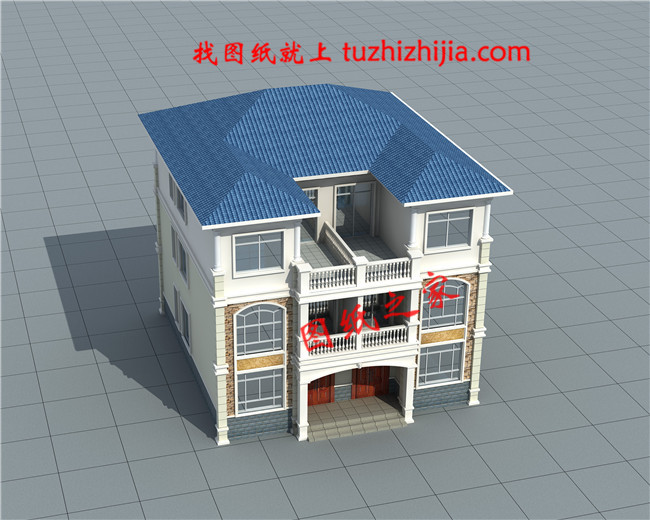 三层双拼别墅效果图及户型图,占地150平米