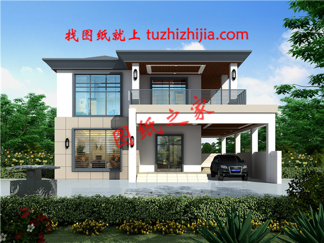 2019独栋现代简约风格别墅外观图,外观新潮,风格独特