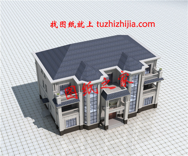 2019年独栋三层双拼别墅户型图,总占地面积300平方米左右