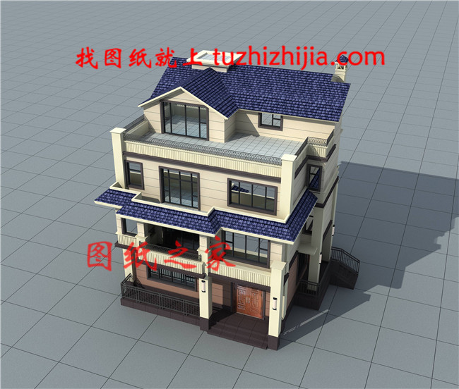 经典实用95平米农村自建四层小别墅,带电梯