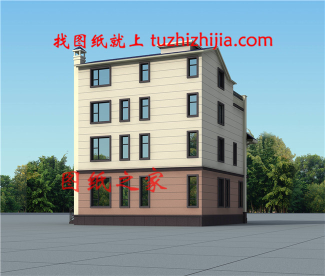 经典实用95平米农村自建四层小别墅,带电梯