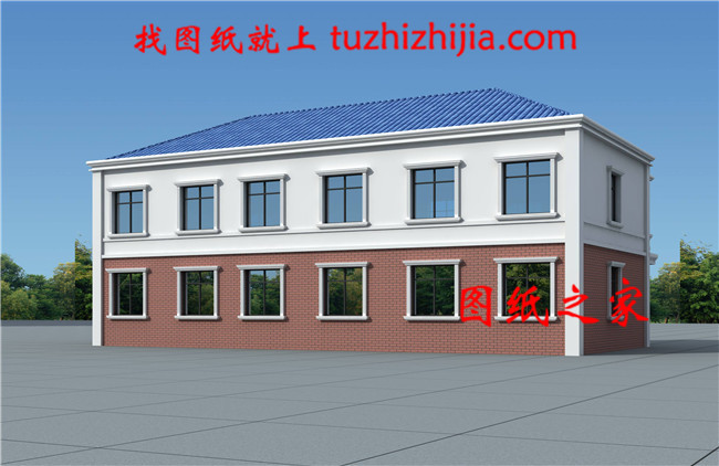 占地220㎡二层双拼自建别墅,屋顶带老虎窗