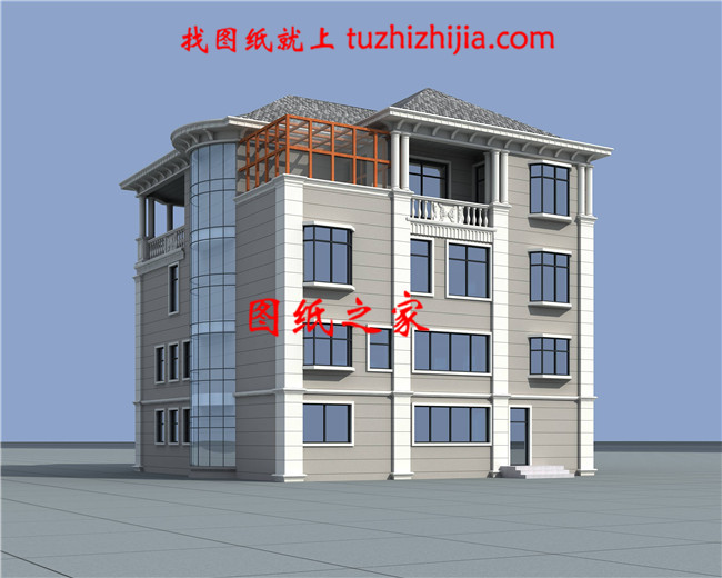 四层豪华欧式别墅设计图纸,带效果图和全套施工图