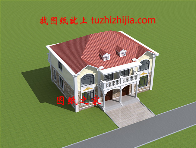 乡村二层小面积双拼房屋住宅设计图,造价低,面积小