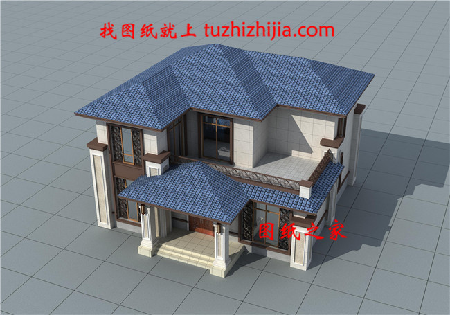 150平方米新农村二层楼房设计图纸及效果图,13X13米