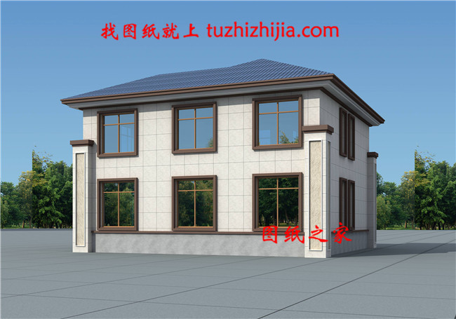 150平方米新农村二层楼房设计图纸及效果图,13X13米