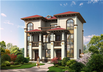 简单大气农村兄弟三层双拼别墅住宅设计图,13X8米