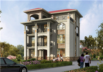 新款私人定制四层欧式独栋住宅别墅设计图纸,含外观效果图