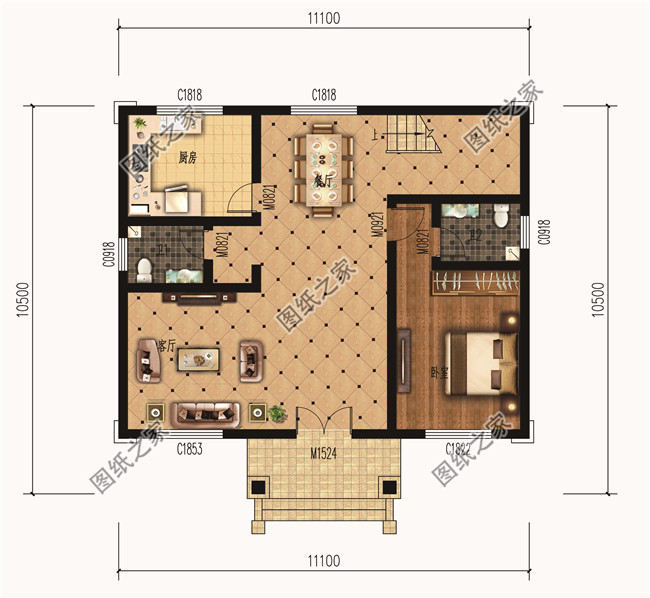 100平米左右欧式二层小别墅,多窗多阳台的设计