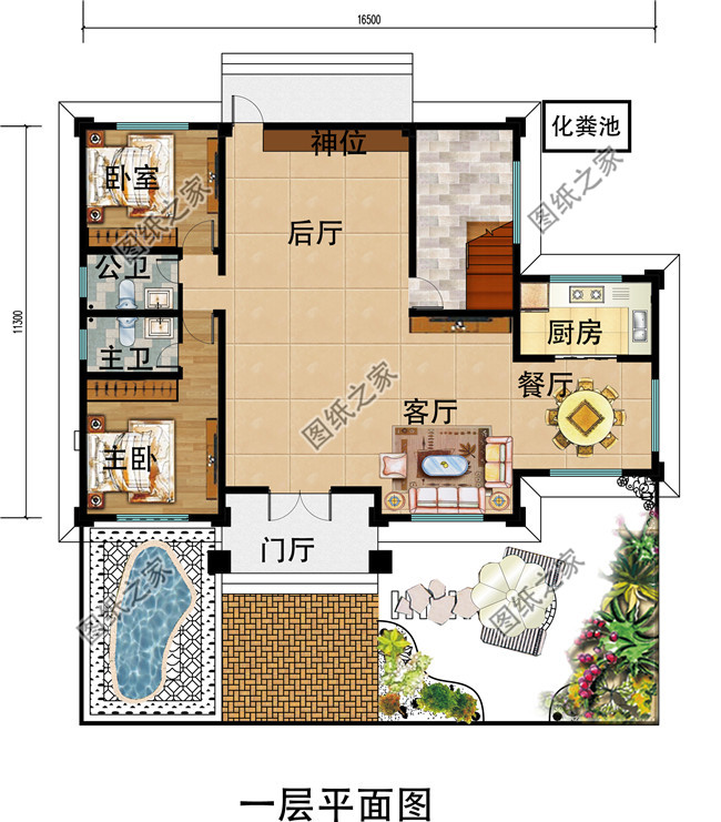 四层简单新农村房屋设计图纸,造价低,适合农村自建