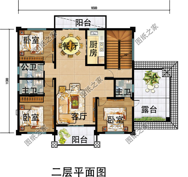 四层简单新农村房屋设计图纸,造价低,适合农村自建