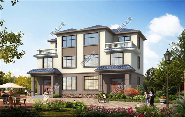 兄弟双拼三层小别墅设计图纸,占地160平方米左右