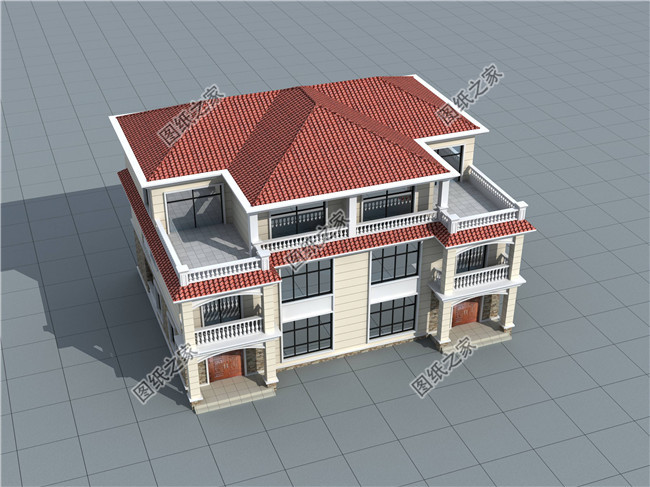 最新三层别墅设计图,欧式双拼奢华大气