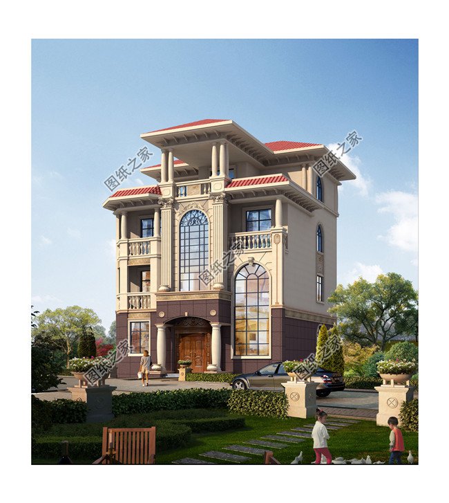 12X14米四层农村自建别墅设计图,功能设计丰富齐全