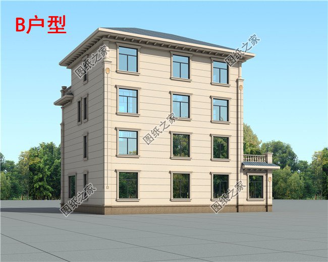 四层简单新农村房屋设计图纸,造价低,适合农村自建