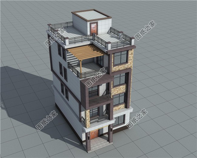 新农村三层半别墅设计图纸及效果图,带健身房