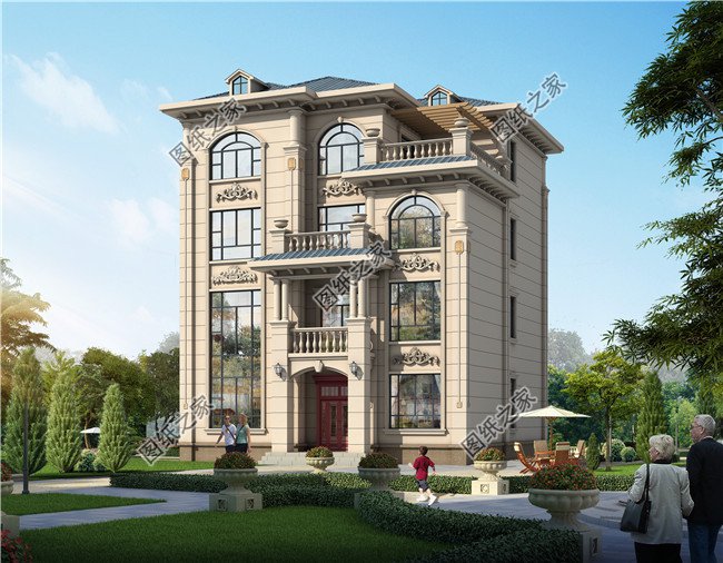 农村简单四层房屋设计图,带效果图