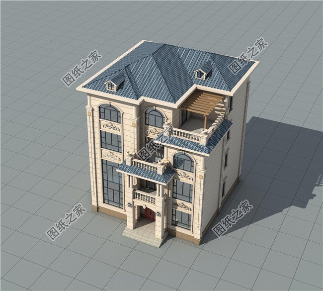 农村简单四层房屋设计图,带效果图