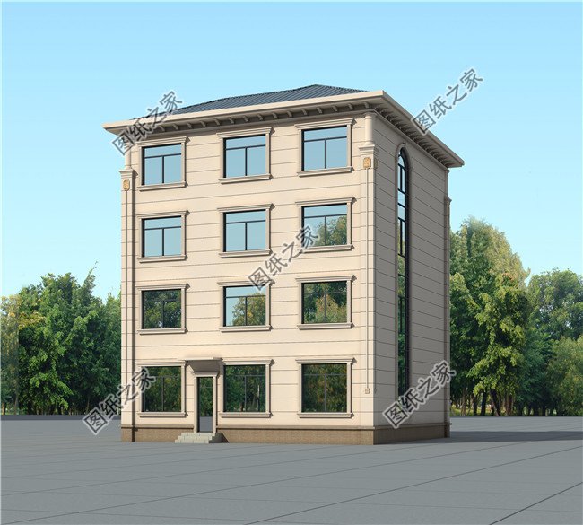 农村简单四层房屋设计图,带效果图