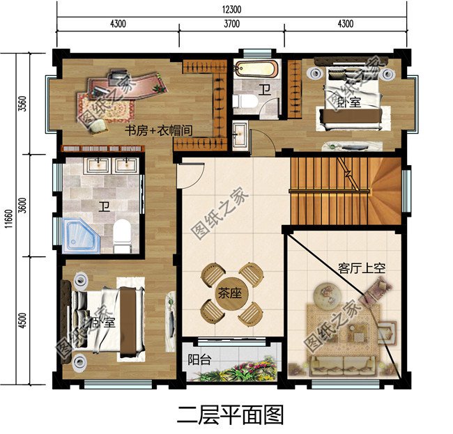 新农村四层独栋复式别墅设计图,设计豪华时尚