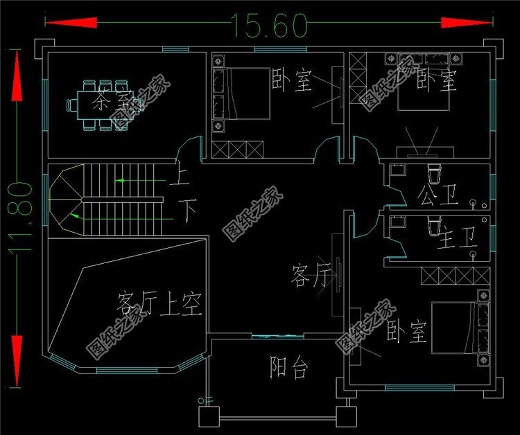 四层农村房子二层设计图