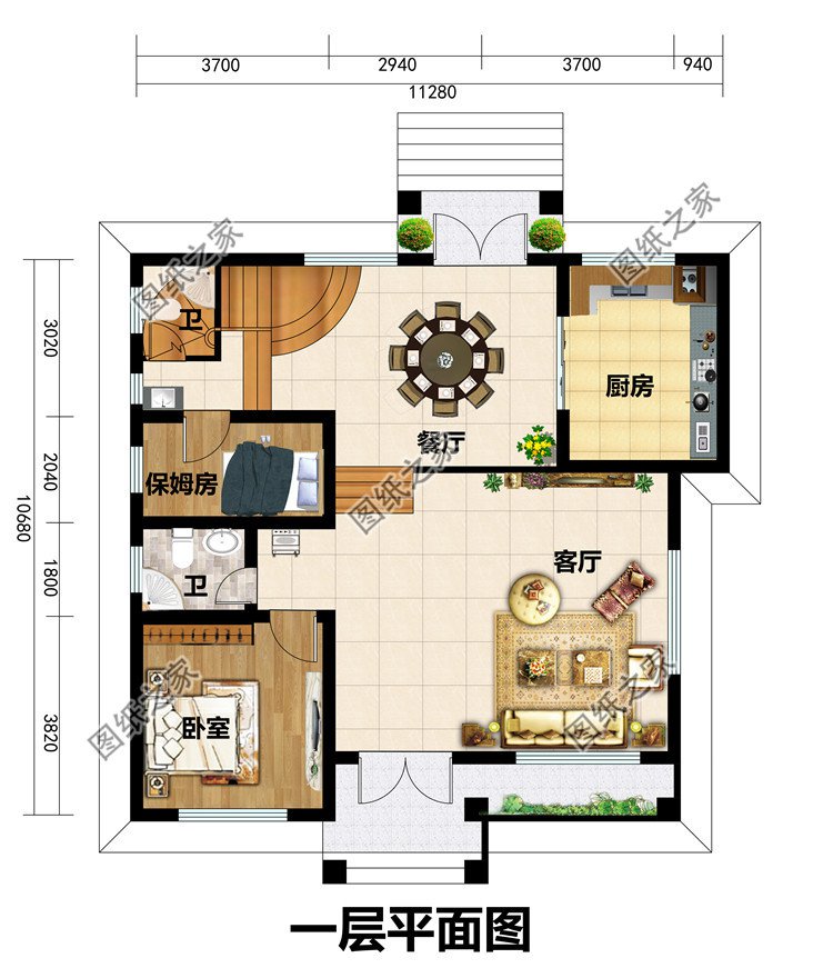 2020新款农村15万元二层小楼图,占地90平米左右