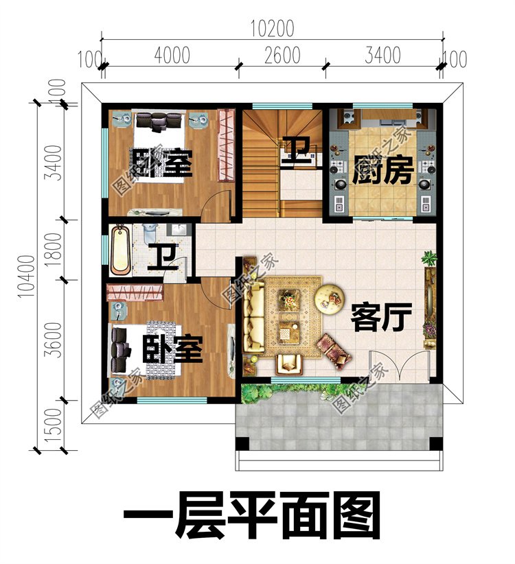 88平农村二层别墅2