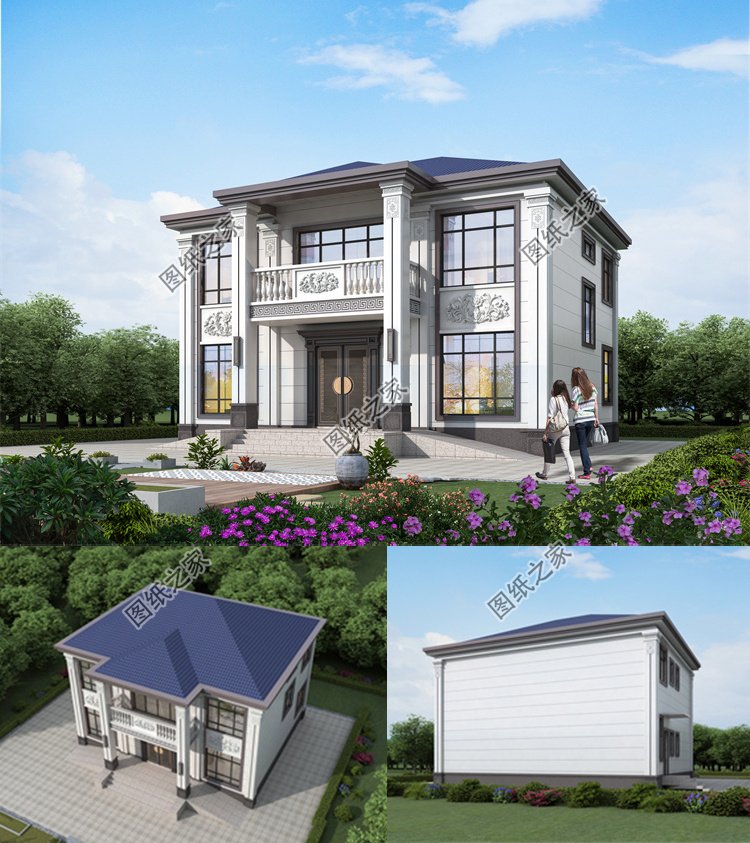 二层农村小别墅自建房设计图效果图