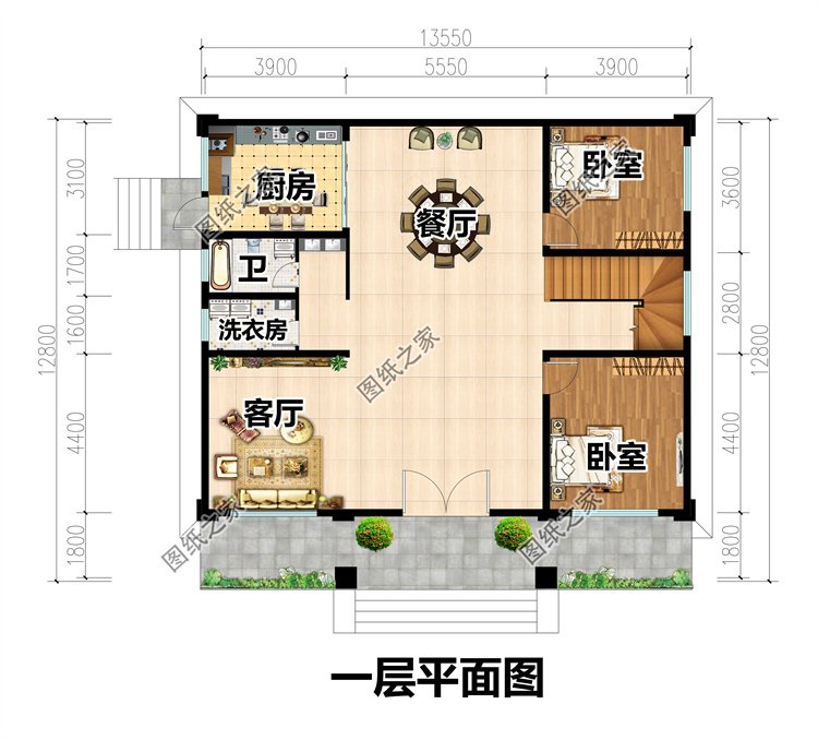 二层农村小别墅自建房设计图1