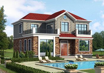 二层半别墅设计图,占地150平米,带露台,地中海风格,内部布局合理