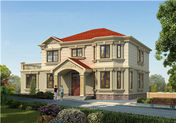 带独立厨房的二层自建房设计图,大户型方案