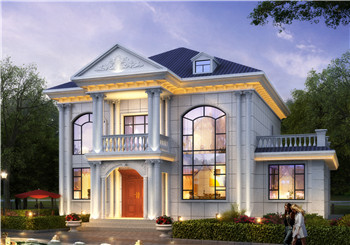 170平方米农村二层房屋设计施工图,外观图时尚、好看