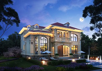 二层复式农村别墅设计图,进深12米,户型堪称完美