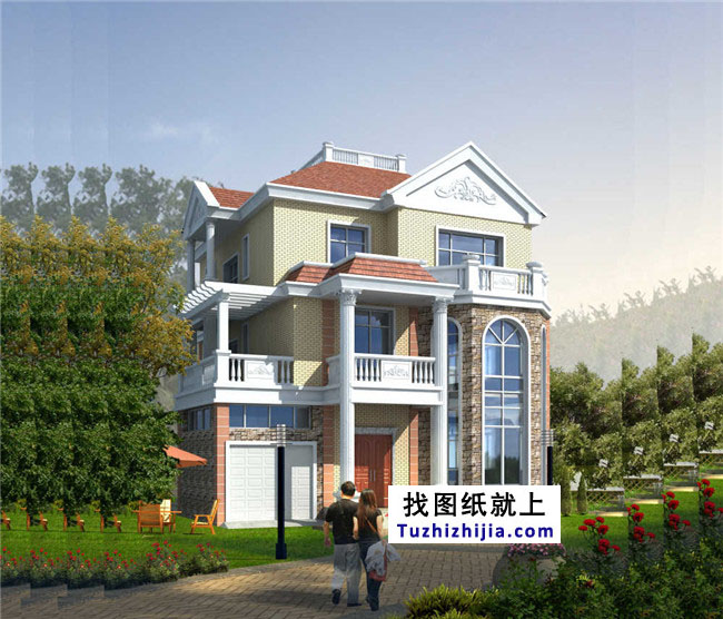 最新小别墅设计图,复式三层,外观非常漂亮