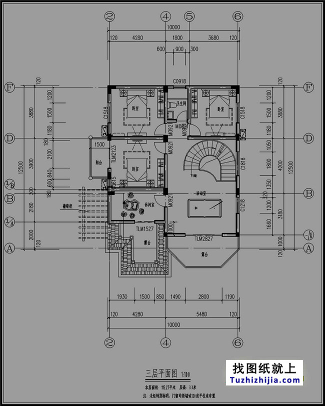 最新小别墅设计图,复式三层,外观非常漂亮